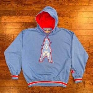 Vintage 1990s Starter Houston Oilers NFL Football Hoodie Sweatshirt Large